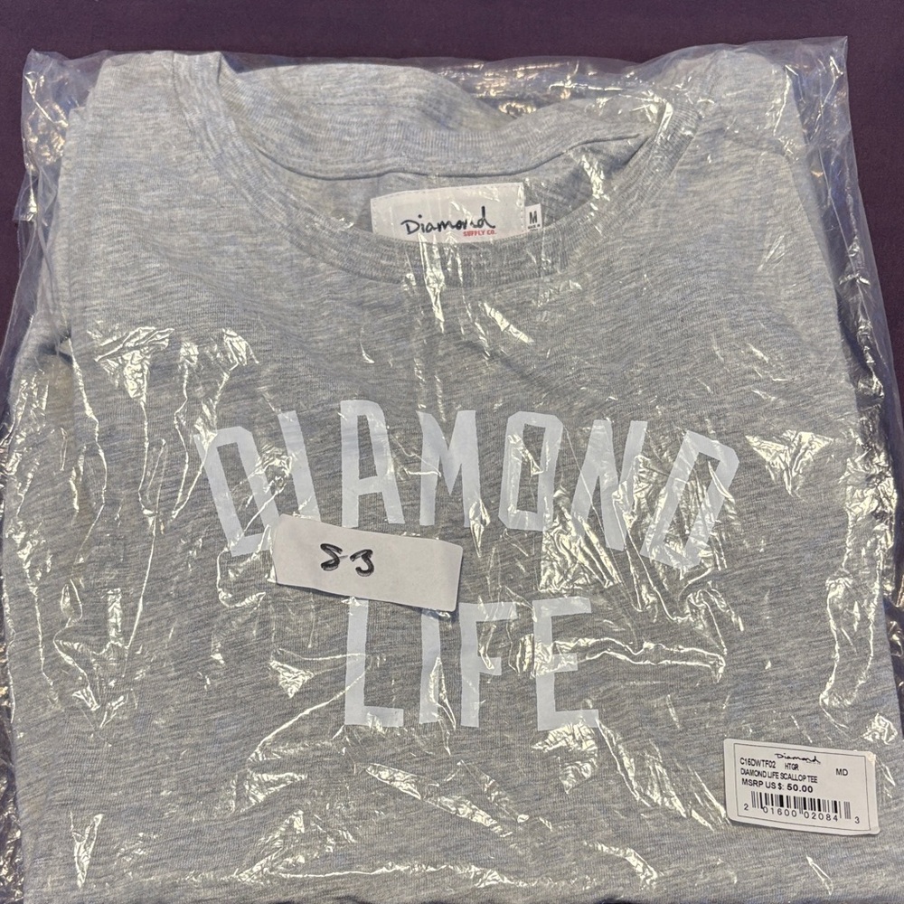 Diamond Supply Co. Heather Gray Scallop Tee